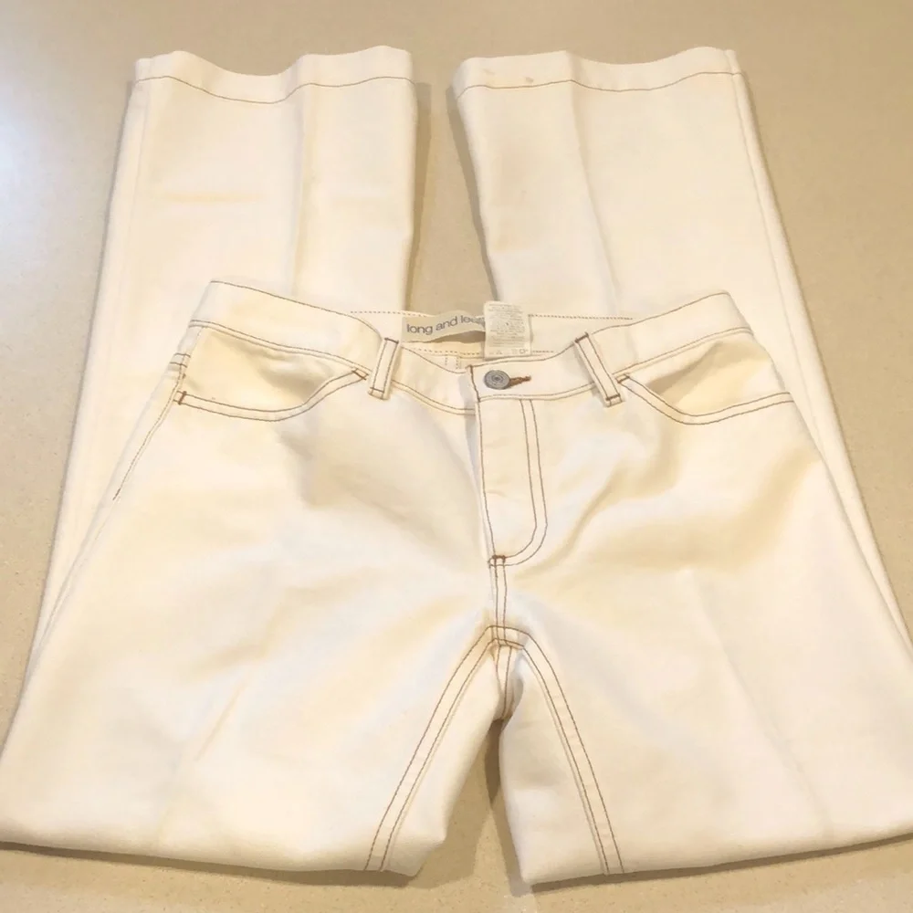 GAP LONG AND LEAN DENIM JEANS OFF WHITE SIZE 6